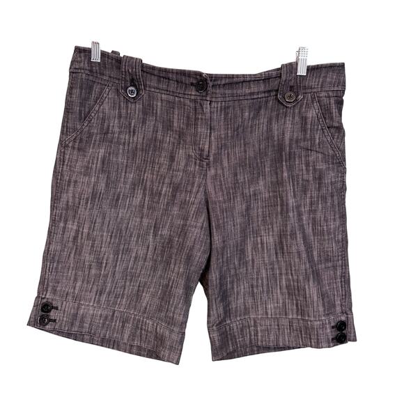 Sandro Pants - Sandro Bermuda Shorts Womens 16 Gray High Rise Summer Casual Stretch Flat Front